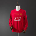 Retro Manchester United 2007-2008 Home Champions League Version Long Sleeve