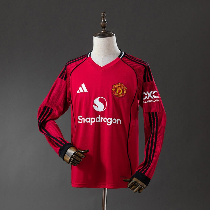 Manchester United 2025-2026 Home Long Sleeve Fan